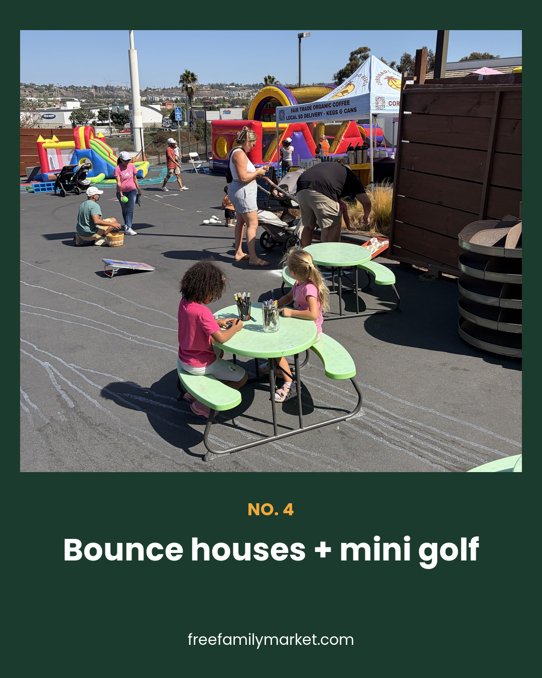 Bounce houses and mini golf