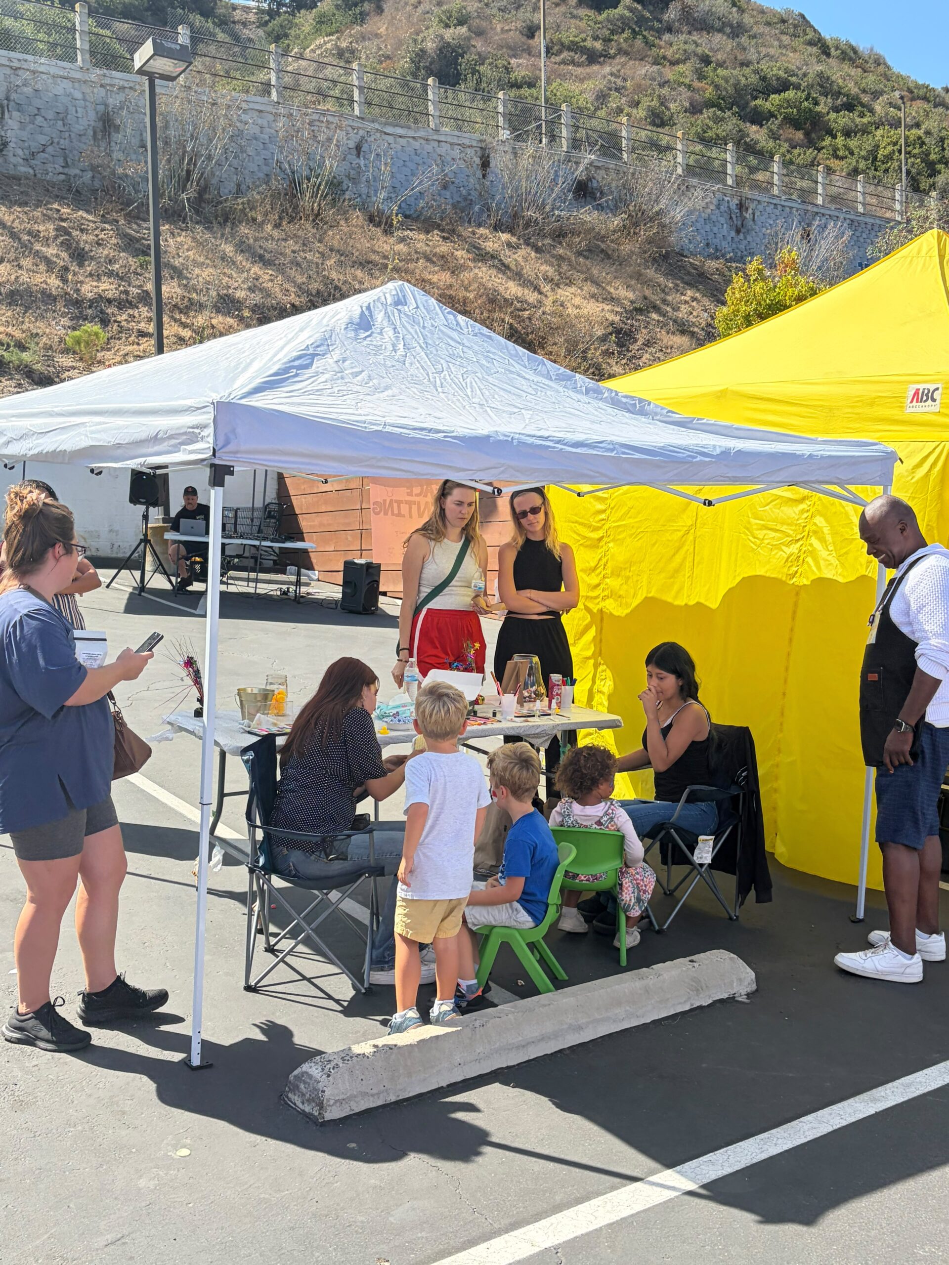 Families enjoying the Free Family Market